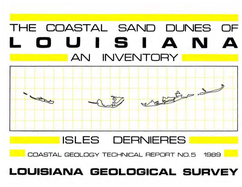 Coastal Sand Dunes of Louisiana: An Inventory, Isles Dernieres